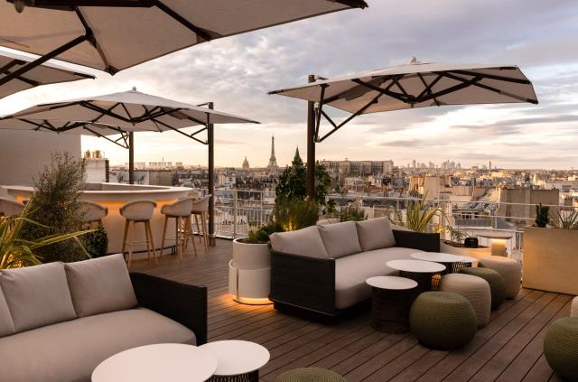 Le rooftop de l'hôtel Dame des Arts.