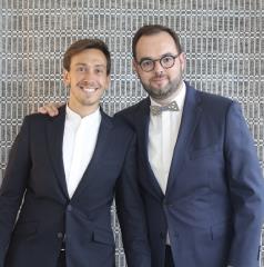 Rémi Nabaillès et Mathieu Muratet, respectivement directeur-adjoint et directeur de la Halle aux...