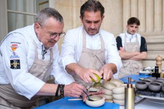 Boris Campanella et Philippe Hardy sont tous deux des chefs utilisant des poissons ikéjimé dans...