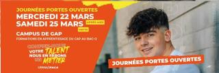 Journée Portes Ouvertes les 22 Mars et 25 Mars 2023