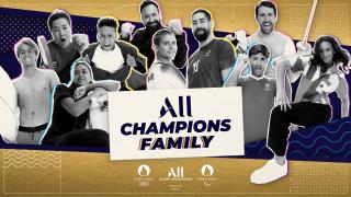 La All Champions Family, réunie par le groupe Accor, partenaire des Jeux Olympiques de Paris 2024.