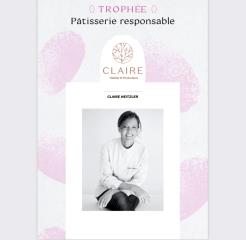 Claire Heitzler remporte le prix de la pâtisserie fruitée et le prix de la pâtisserie responsable.