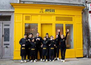 De gauche à droite, Valentin, Aymeric, Emma, Arthur, Thelma, Albane, Marine, Alexandre et Sylvie.