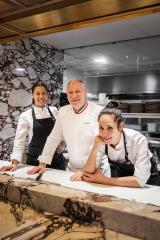 Léna Thiam, Eric Frechon et  Alice Kamioka.