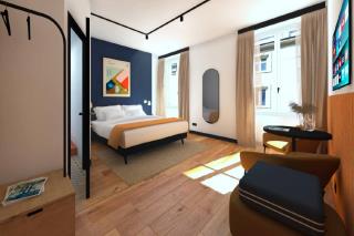 Une 'Clap Room', chambre du ClapClap Hôtel, à Strasbourg.