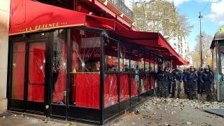 La Rotonde a été la cible de graves violences lors de onzième journée de manifestation contre la...