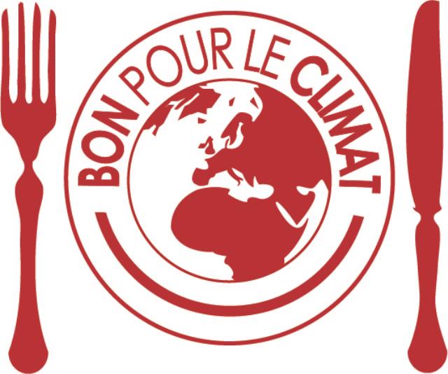 Logo Bon pour le climat, que le restaurateur peut accoler à une entrée, un plat, un dessert.