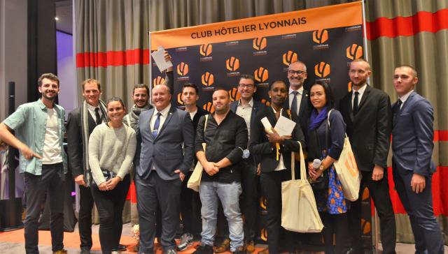 Les candidats et lauréats de la première édition du trophée du Club hôtelier lyonnais.