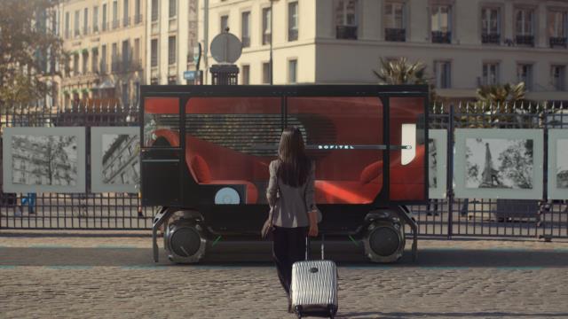 Sofitel en Voyage, projet de véhicule autonome développé par Accor, Citroën et JC Decaux au sein de The Urban Collëctif.