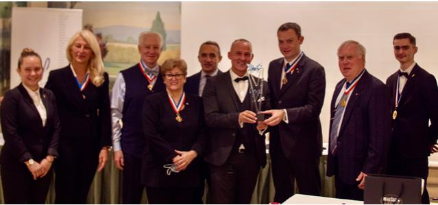 Amélie Gourault MAF 2019, Catherine Rolland MOF, Jean-François Girardin, Claire Sarmadi MOF, Stéphane Trapier, Emmanuel Fournis organisateur, Frédéric Kaiser parrain 2021, Eric Appenzeller président MAF Arts d ela table national, Jordan Varet MAF 2020