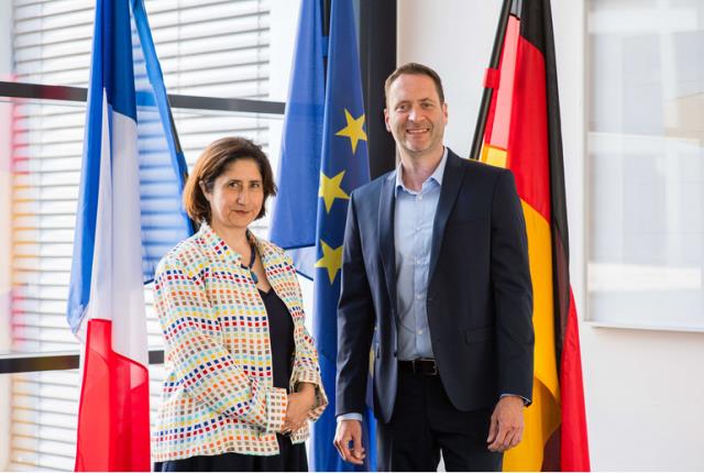 Karine Brard-Guillet, Déléguée française de ProTandem et Frédérik Stiefenhofer, Délégué allemand de ProTandem