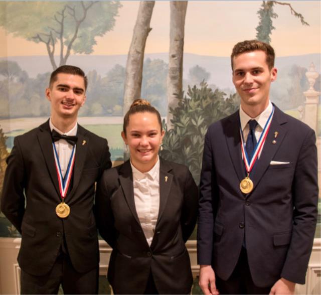 Jordan Varet MAF 2020, Amélie Gourault MAF 2019 et Mathis Carpentier MAF 2019