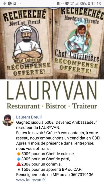 La proposition de primes pour recruter du personnel par Laurent Breuil a fait le buzz sur les réseaux sociaux