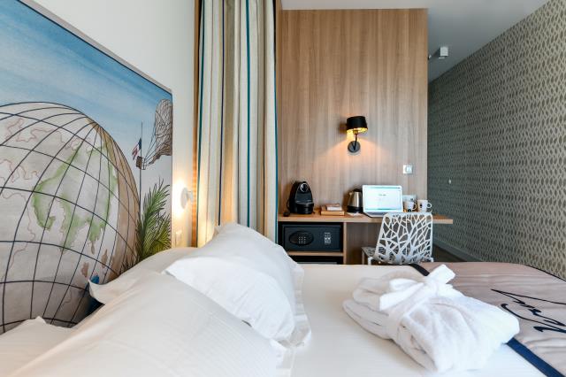 La décoratrice Aleth Prime s'est inspirée de l'univers de Jules Verne pour les différents espaces de l'hôtel.