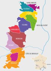 Les dix crus du beaujolais.