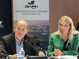 Maude Caucheteux, directrice du développement du Campus des métiers des Hauts-de-France, et Daniel...