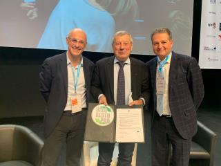 De gauche à droite : René-Louis Perrier, président d'Ecologic, Roland Heguy, président confédéral...