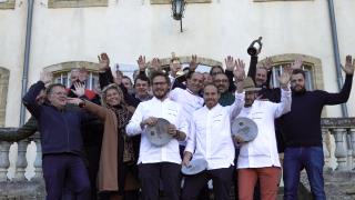 Les candidats et les membres du jury des 12es Rencontres gourmandes de Vaudieu.