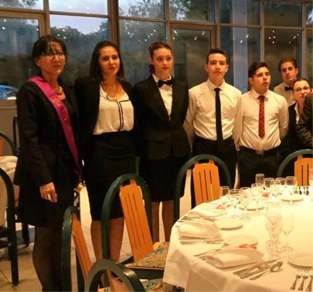 Nathalie Duffès et ses élèves