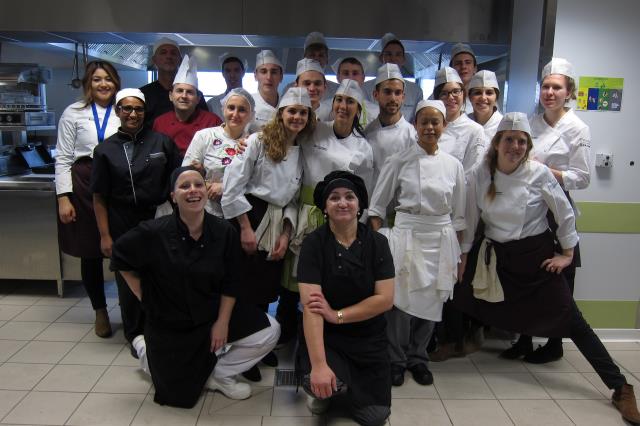 Le groupe de jeunes européens l'Ecole Culinaire Santé Tourisme de Marguerittes
