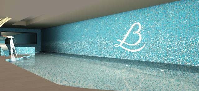 La pose de la première mosaïque du futur spa de la Villa des Sens a été posée le 24 novembre dernier.