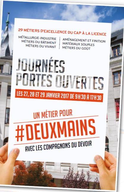 les Compagnons du Devoir informeront le public sur l'évolution des métiers et les nouvelles compétences requises