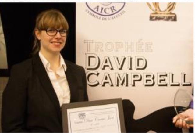 Agathe Astarita remporte le Trophée David Campbell 2016
