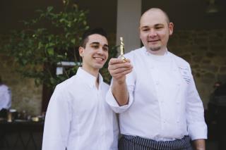 Benjamin Vakanas, commis et Laurent Lemal, candidat français au Bocuse d'Or 2017