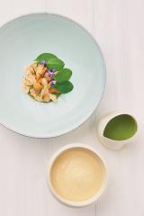 Coquillages et pois chiches rafraîchis au goût iodé