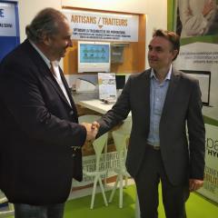 Yves Rallon, dirigeant et fondateur d'ePack Hygiene et Richard Rudelle, directeur général du Groupe...