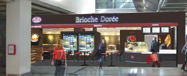 le futur point de vente Brioche Dorée de l'aéroport Nantes Atlantique.