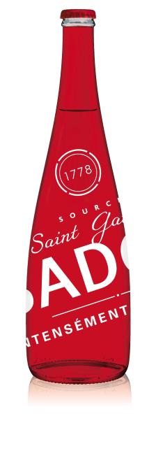 Nouvel habillage prestige aussi pour Badoit rouge.