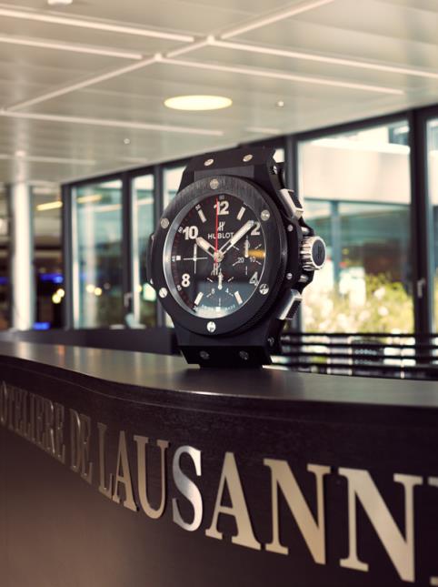 Les horloges Hublot à l'école hôtelière de Lausanne.