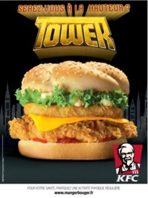 Le sandwich Tower de KFC.