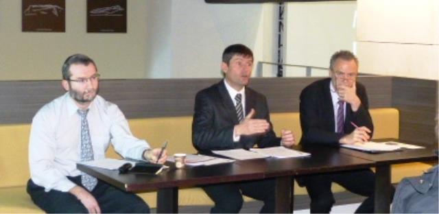 De gauche à droite : Jean-Philippe de Plazaola, chef de projet  INSEE, Renan Duthion, directeur régional et Pierre Meffre (président du CRT PACA
