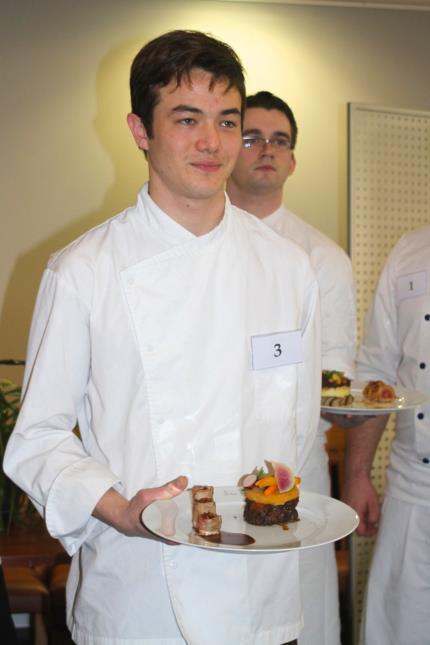 Guillaume Tran Tu, étudiant en première année de BTS Hôtellerie et son étonnant Parmentier de Paleron de janvier.