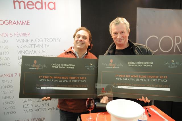Ludovic Ragot et David Cobbold lauréats du Wine Blog Trophy