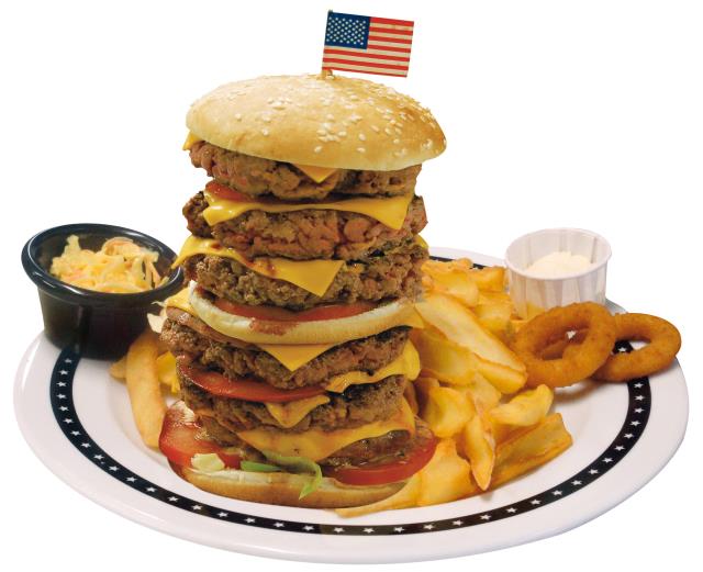 Le burger phare de Memphis Coffee : le Crazy Memphis, composé de 6 steaks hachés.