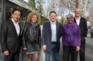 Philippe Quach (président des restaurateurs), Nathalie Maria (UMIH13), JP Franceschi (président des...