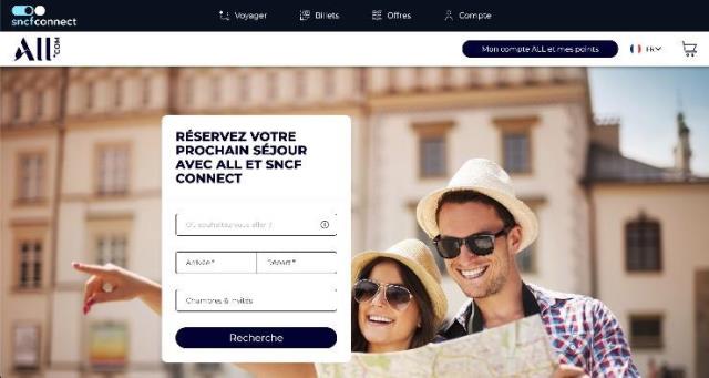 Les hôtels de la plateforme de réservation et programme de fidélité All sont désormais réservables sur la plateforme SNCF Connect.