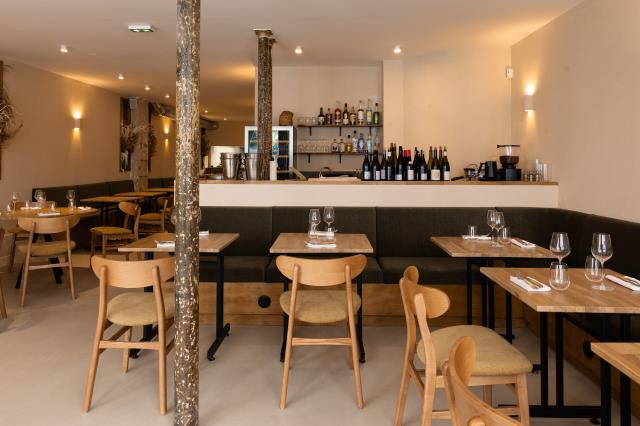 La salle du restaurant Brion, du chef Geoffrey Lengagne. 