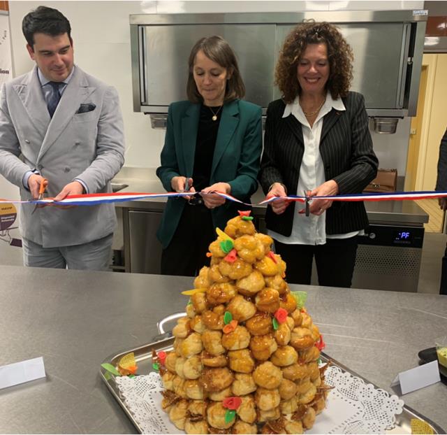 Inauguration officielle par , Anthony De Castro, Valérie Baglin-Legoff, Virginie Pavard