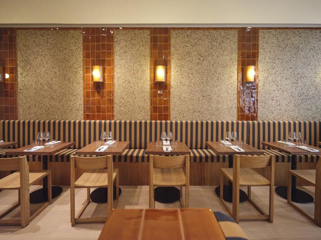 La salle du restaurant Oktobre, du chef Martin Maumet. 