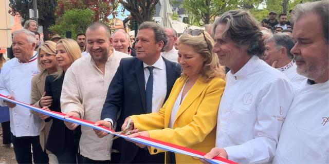 Madame Le Maire, Sylvie Siri, inaugure le marché des producteurs auprès de grands noms de la cuisine et de la pâtisserie