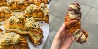 Dernière tendance du moment : le crookie, croisement du croissant et du cookie, une invention de la Maison Louvard à Paris