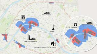 Les différentes zones de circulation dans Paris intra-muros.