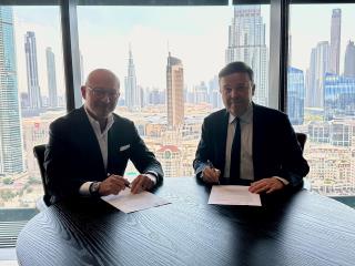 Stéphane Valeri, Président-Délégué de Monte-Carlo SBM et Ferit F. Sahenk, Président et CEO du...