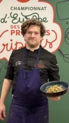 Ollie Clarke, restaurant Quedubon à Paris, a remporté le concours national Star Tripes, ce qui lui...