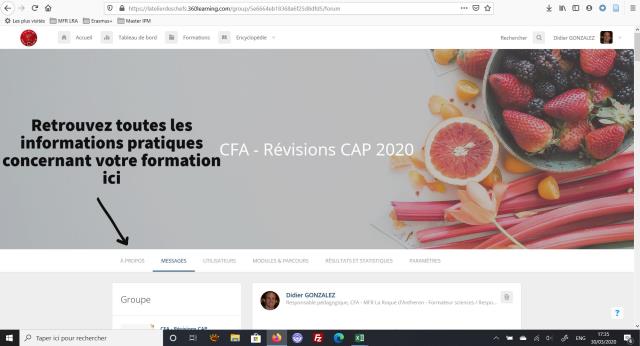 Ecran atelier des chefs