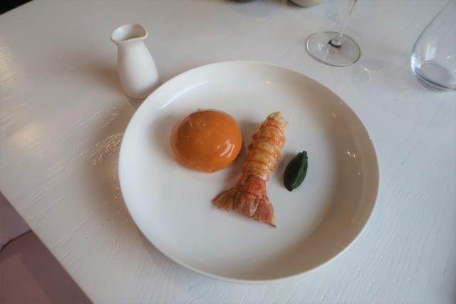 Bao, langoustine, cresson, de Victor Ostronzec